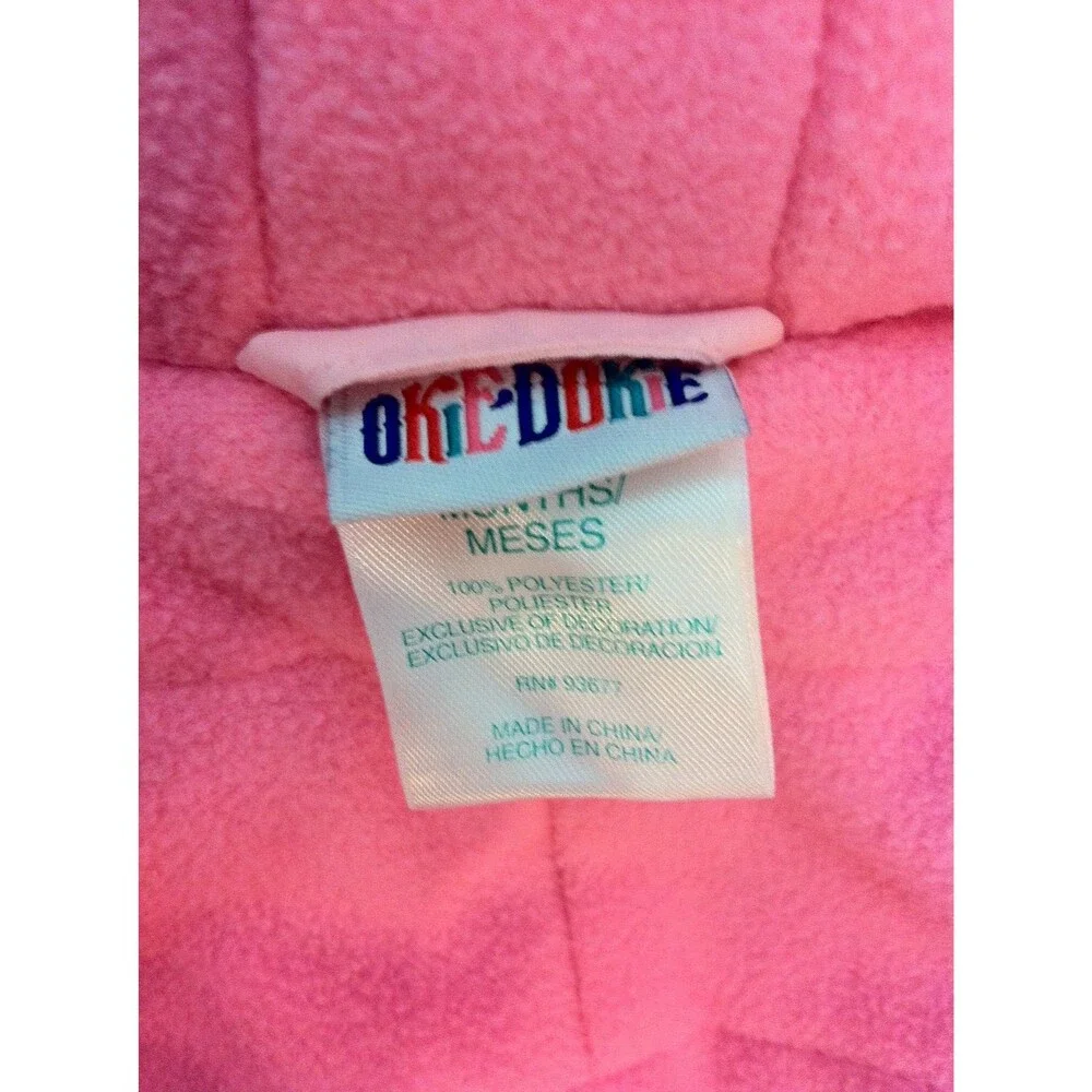 OKIE DOKIE GIRLS HOODED SNOWSUIT WITH MITTENS SIZE 6-9 MONTHS